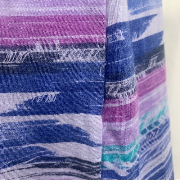 SO Purple Multicolor Denim Navy Spagetti Strap Tank Dress Criss Cross Back - Picture 6 of 14